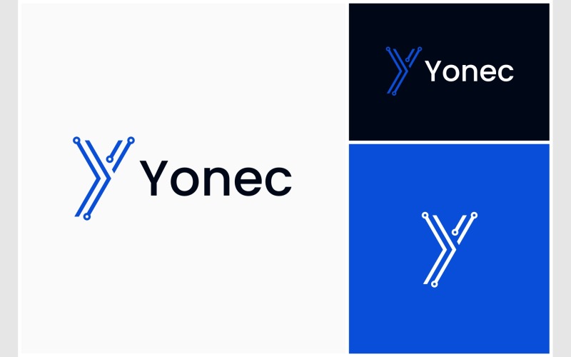 letter y technology electronic logo original