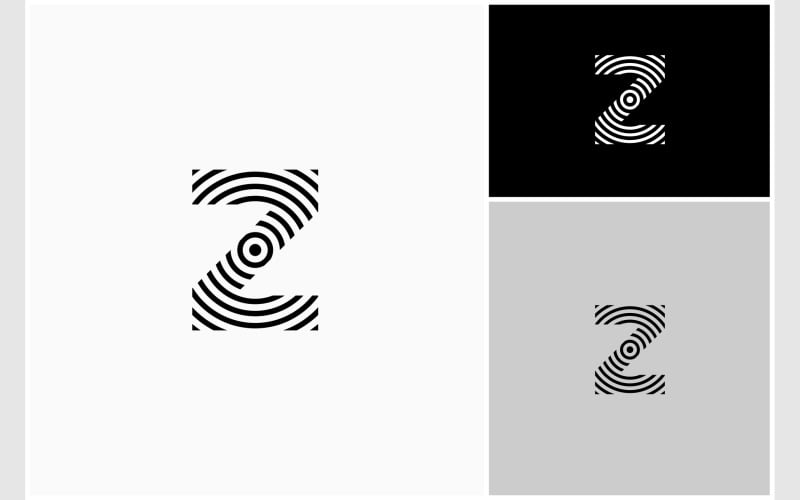 letter z biometric fingerprint logo original