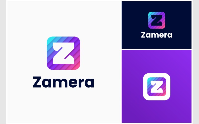 letter z colorful gradient app logo original