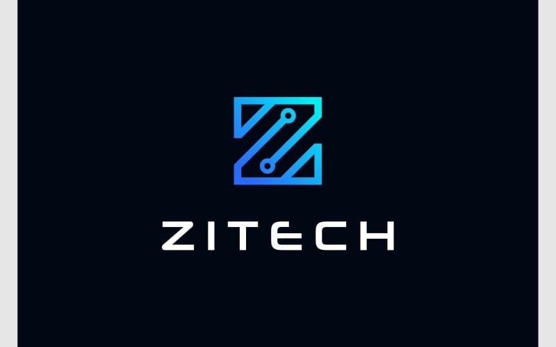 letter z connection technology logo original
