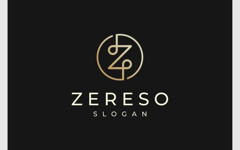 letter z gold minimalist luxury logo original