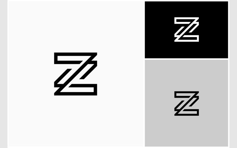 letter z initial line art logo original