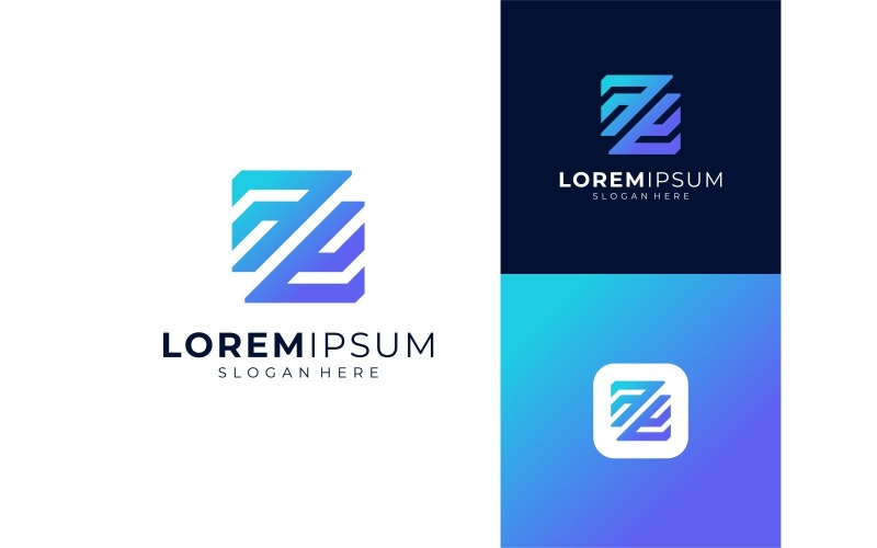 letter z modern geometric logo original