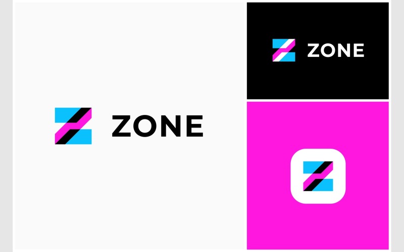 letter z overlapping color logo original