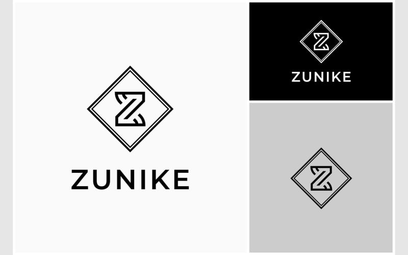 letter z square frame minimalist logo original