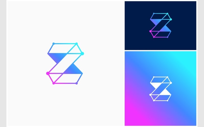 letter z technology connection logo original