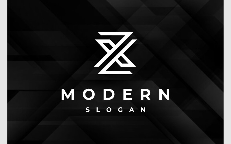 letter zx xz modern monogram logo original