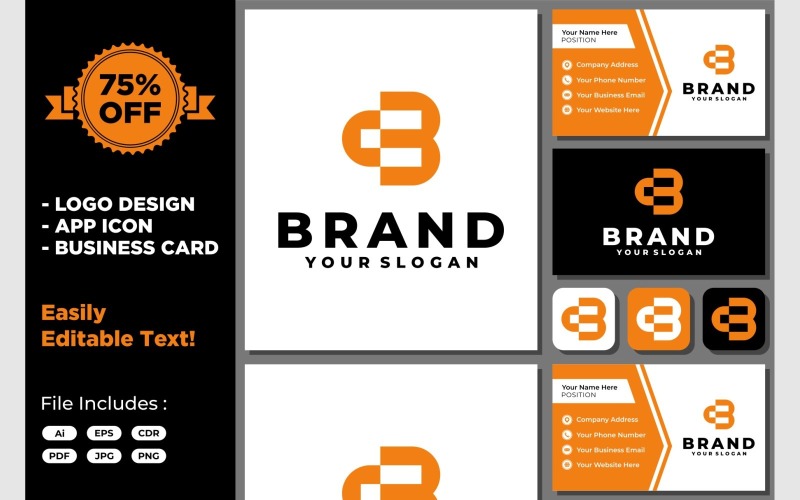 letters c b monogram modern logo original