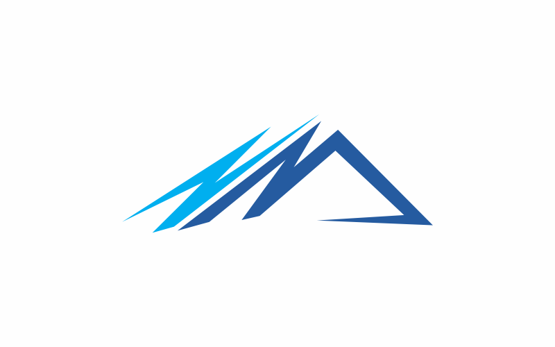 letters m and n mountains logo template original