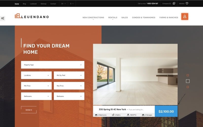 leuendano real estate agency responsive prestashop theme original