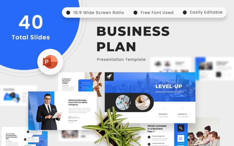 level up business plan powerpoint template original