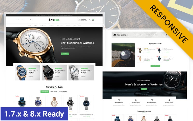 lexcon digital watch store prestashop responsive theme original