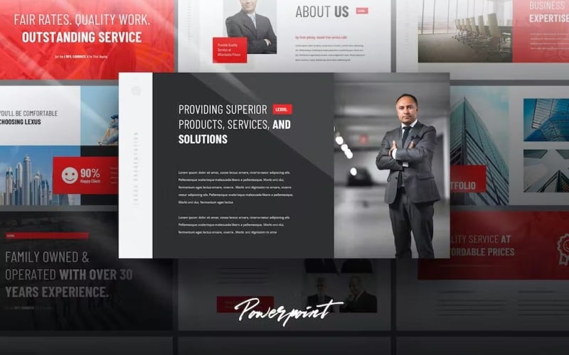 lexus modern portfolio powerpoint template original