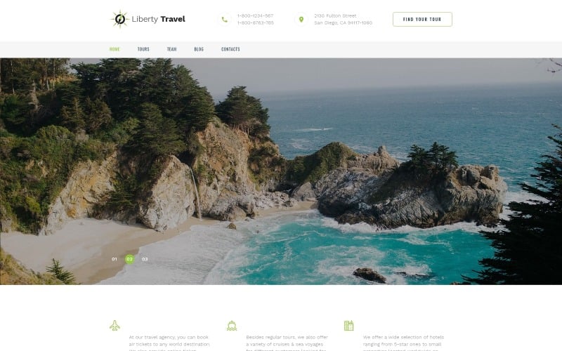 liberty travel travel agency modern html bootstrap landing page template original