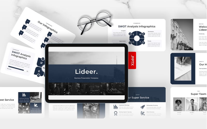 lideer business agency powerpoint template original