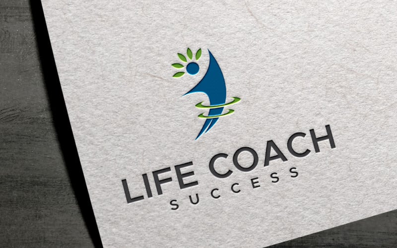 life coaching success rise logo design tempalte original