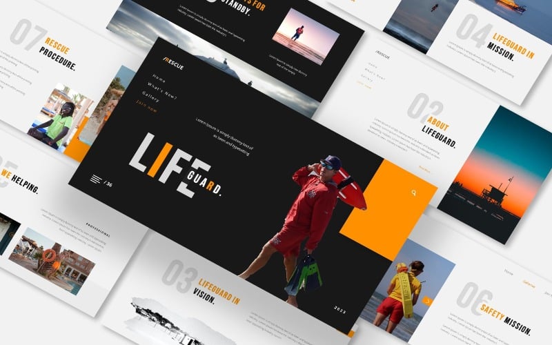 life guard powerpoint presentation template original