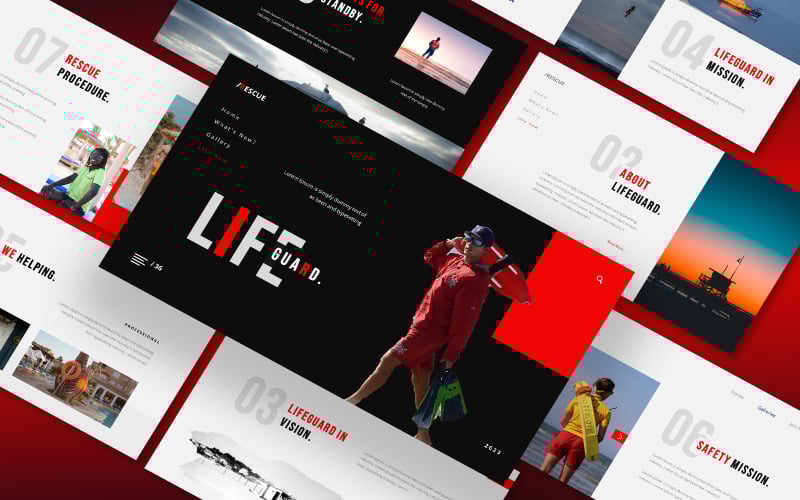 life guard powerpoint template original