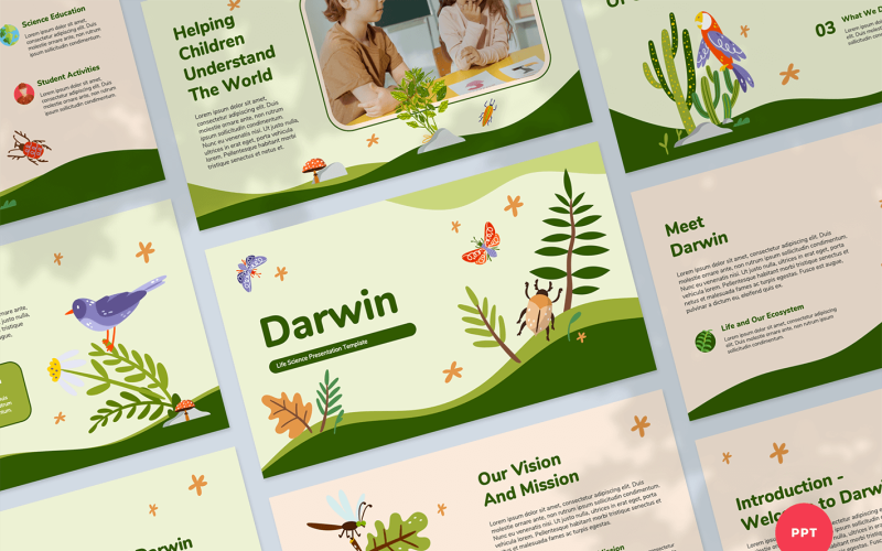 life science presentation powerpoint template original