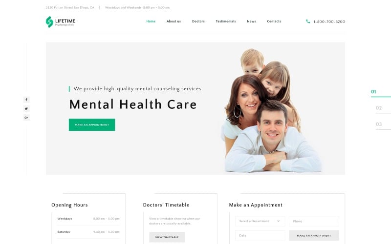 lifetime psychologist clean html landing page template original