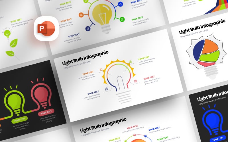 light bulb infographic presentation template original