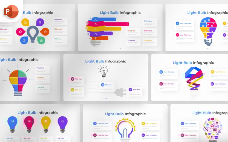 light bulb powerpoint infographic template original