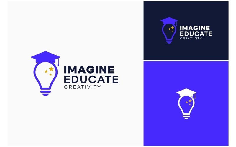 lightbulb education creative logo original