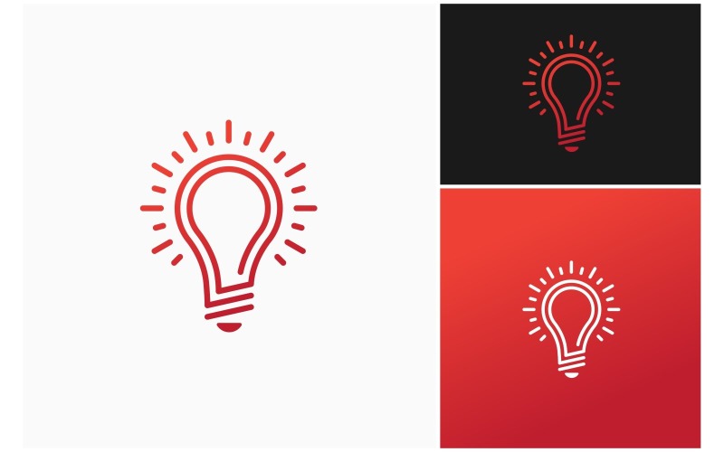 lightbulb idea bright shine logo original