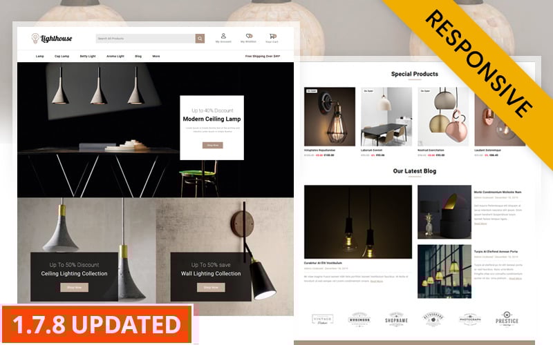 lighthouse lighting store prestashop theme original