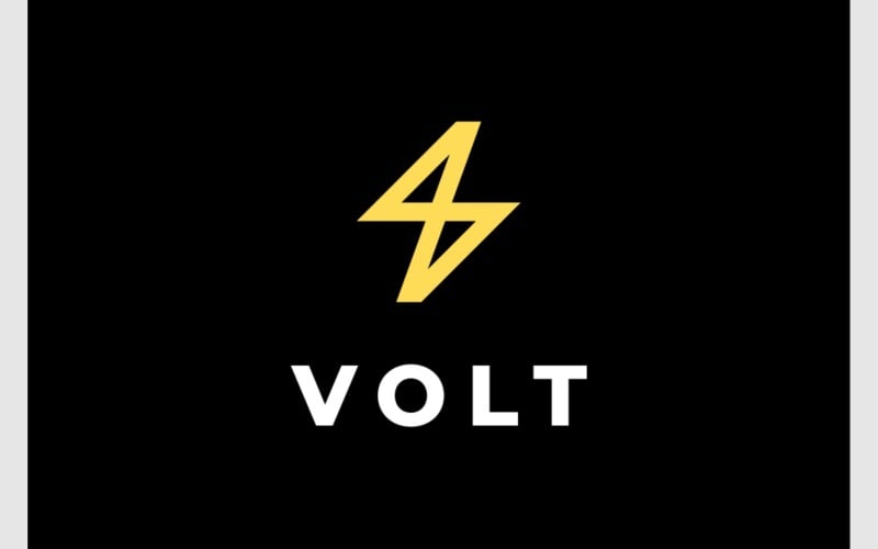lightning power energy volt electric simple logo original