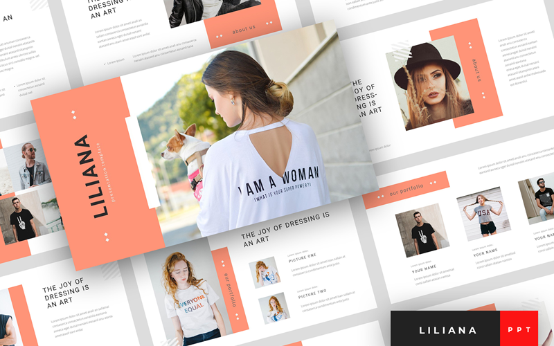 liliana fashion style presentation powerpoint template original