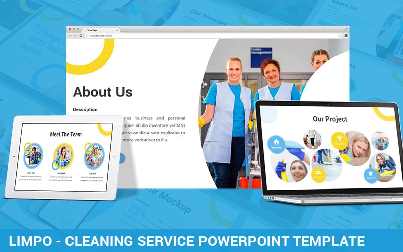 limpo cleaning service powerpoint template original