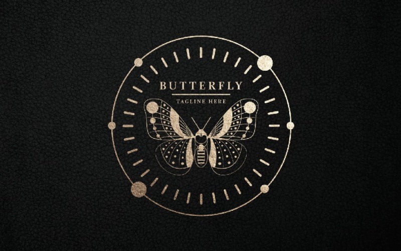 line butterfly pro logo template original
