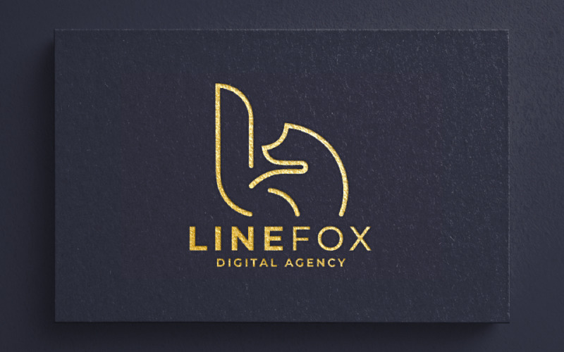 line fox digital agency logo original