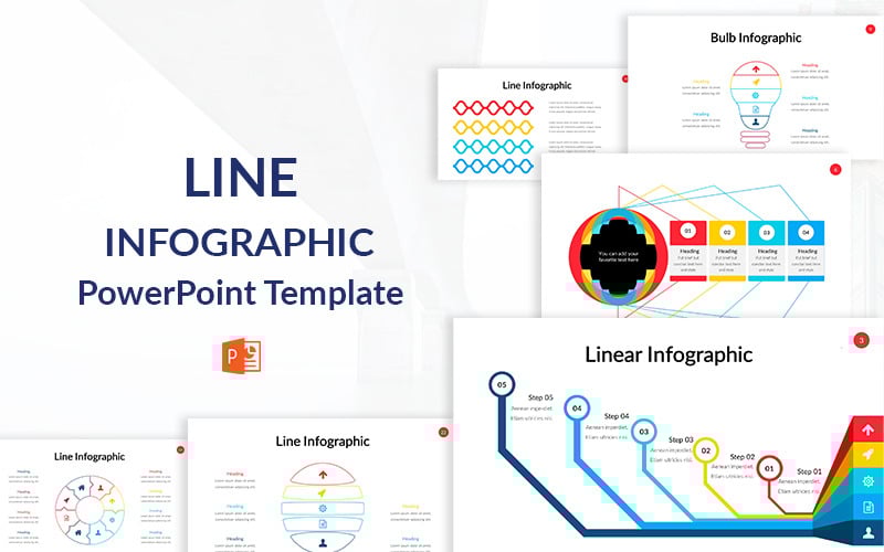 line infographic powerpoint template original