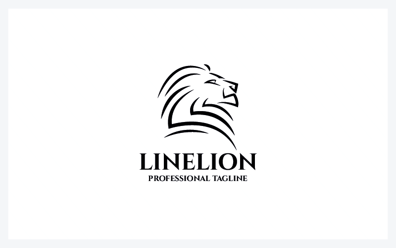 line lion animal pro vector logo original