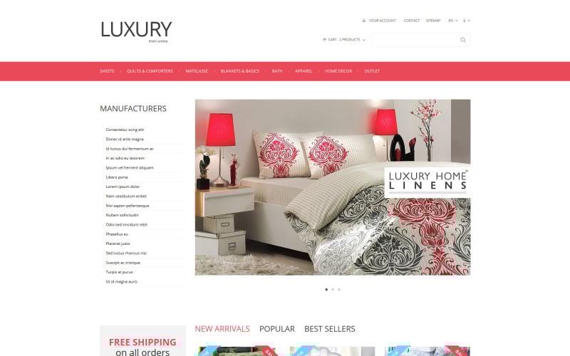 linen store prestashop theme original