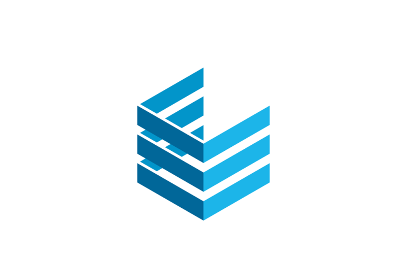 lines cube vector logo template original