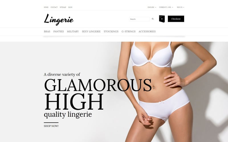 lingerie prestashop theme original