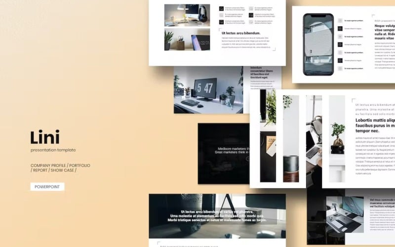 lini minimal powerpoint template original