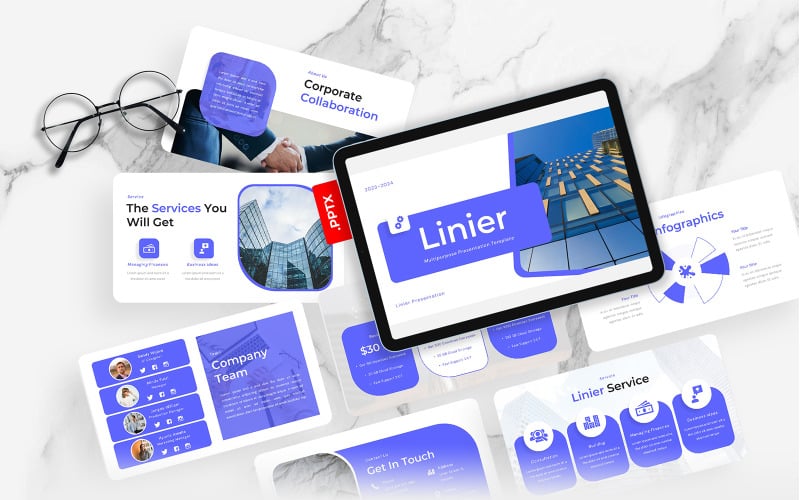 linier multipurpose powerpoint template original