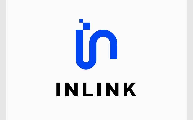 link digital tech letter i n logo original