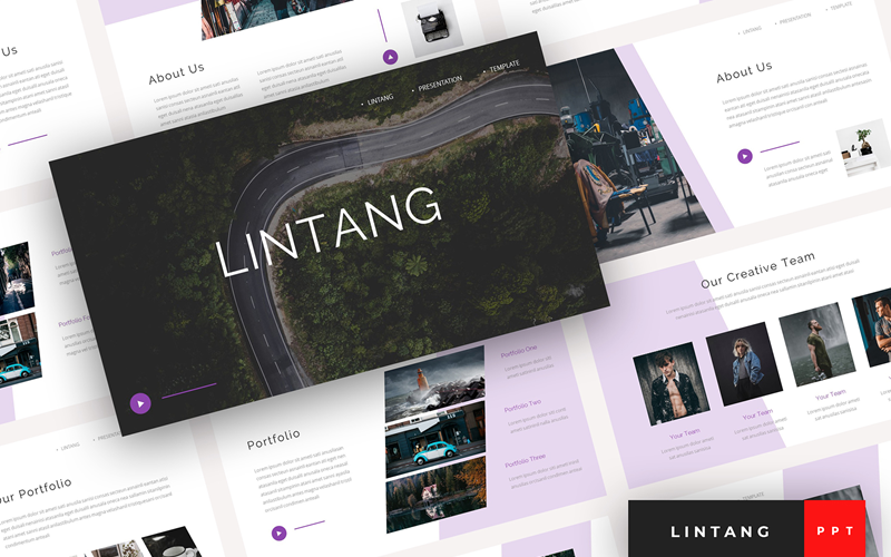 lintang creative presentation powerpoint template original