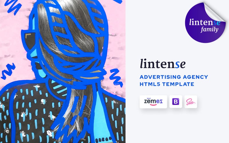 lintense advertising agency creative html landing page template original