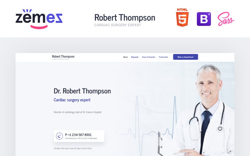 lintense doctor medical clean html landing page template original