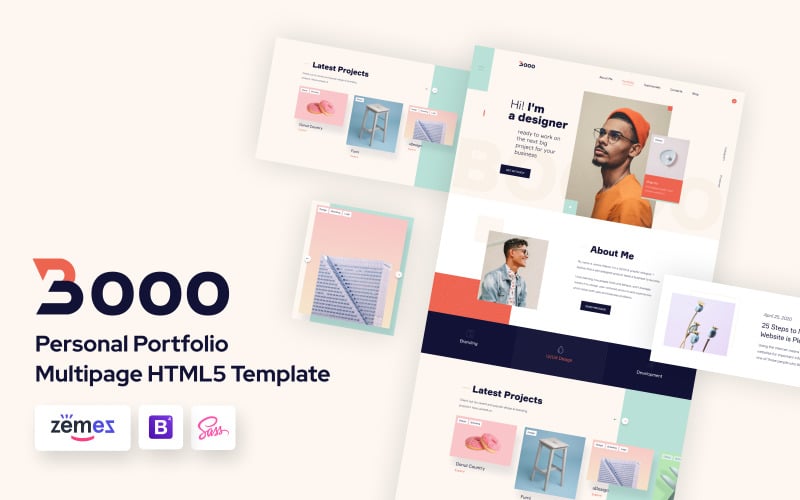 lintense personal portfolio web designer html landing page template original