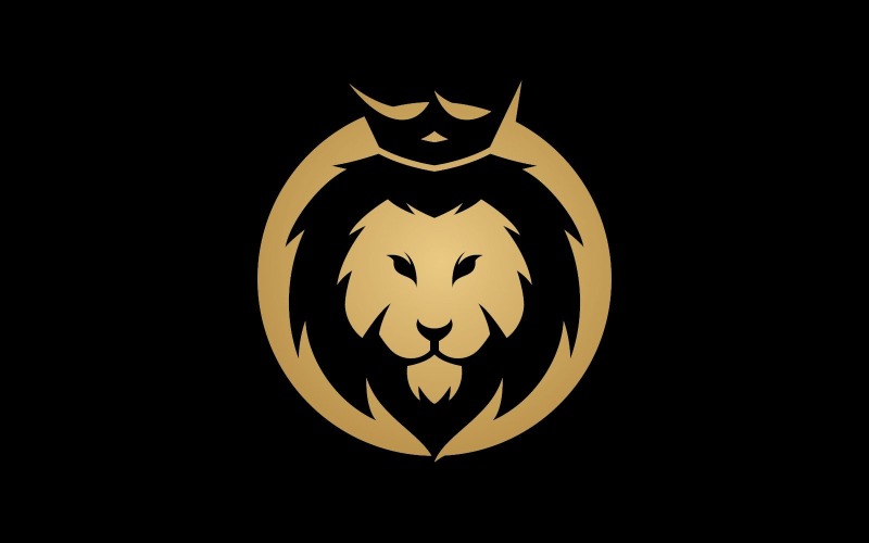lion animal head vector logo design template v original