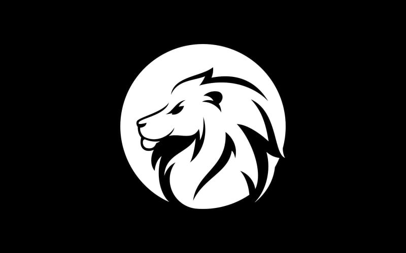lion animal head vector logo design template v original