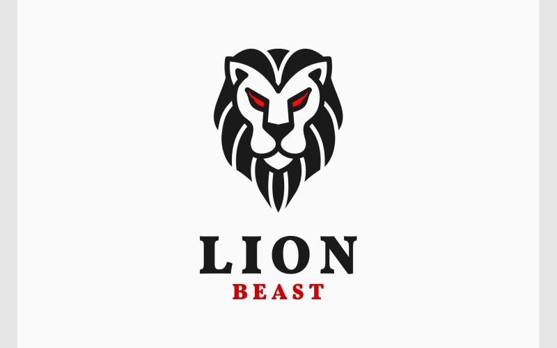 lion beast eye angry logo original