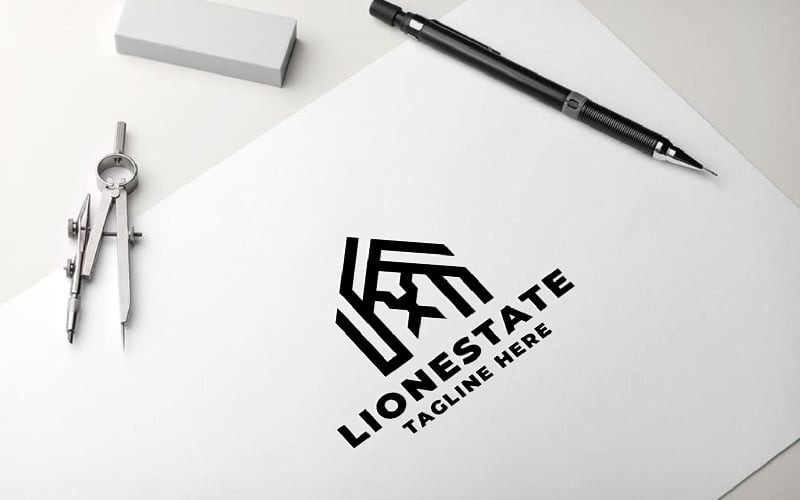 lion estate pro logo template original